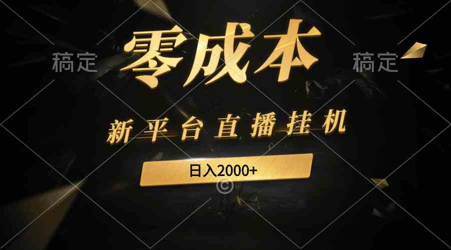 （9841期）新平台直播挂机最新玩法，0成本，不违规，日入2000+-生财有术官方网站