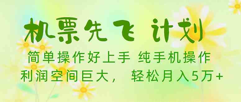 （10038期）机票先飞计划！里程积分兑换机票售卖赚差价，利润空间巨大，小白月入5万+-生财有术官方网站