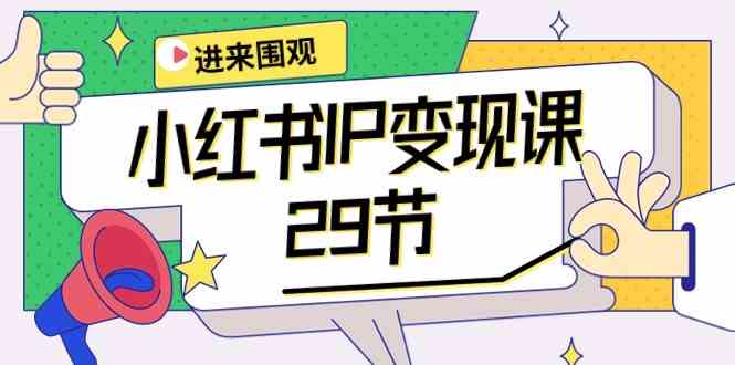 小红书IP变现课：开店/定位/IP变现/直播带货/爆款打造/涨价秘诀/等等/29节-生财有术官方网站