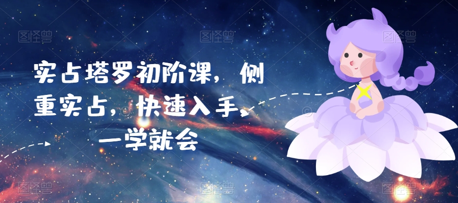 实占塔罗初阶课，侧重实占，快速入手，一学就会-生财有术官方网站