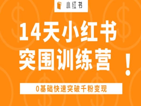 14天小红书突围训练营 ，0基础快速突破千粉变现-生财有术官方网站