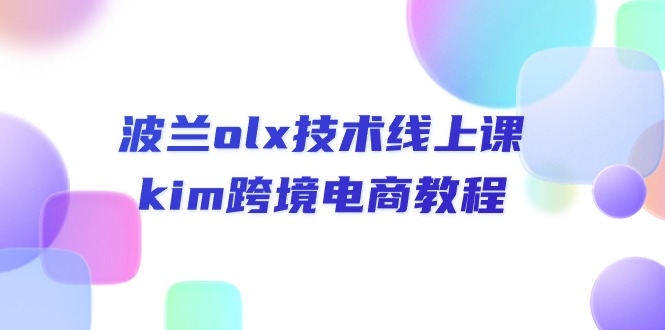 （10967期）波兰olx 技术线上课，kim跨境电商教程-生财有术官方网站