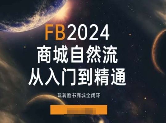 2024Faceboo商城自然流(从入门到精通)，玩转脸书商城全闭环-生财有术官方网站