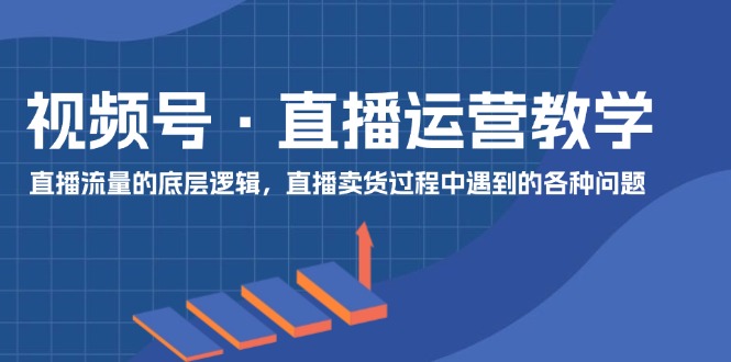 （11687期）视频号 直播运营教学：直播流量的底层逻辑，直播卖货过程中遇到的各种问题-生财有术官方网站