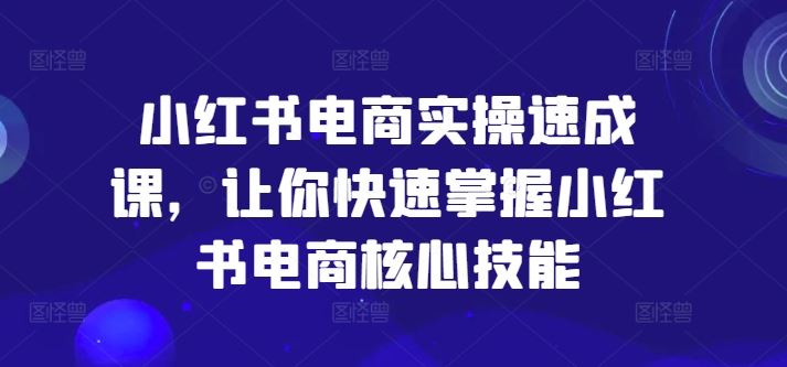 小红书电商实操速成课，让你快速掌握小红书电商核心技能-生财有术官方网站