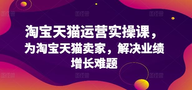 淘宝天猫运营实操课，为淘宝天猫卖家，解决业绩增长难题-生财有术官方网站