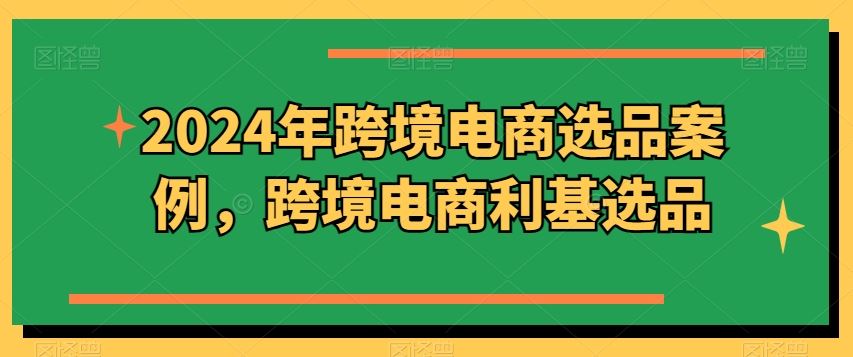 2024年跨境电商选品案例，跨境电商利基选品（更新）-生财有术官方网站