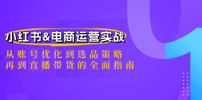小红书&电商运营实战：从账号优化到选品策略，再到直播带货的全面指南-生财有术官方网站