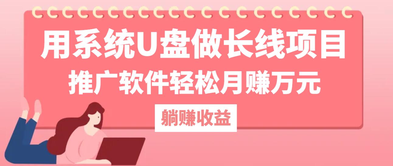 用系统U盘做长线项目，推广软件轻松月赚万元(附制作教程+软件-生财有术官方网站