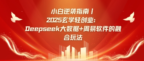 小白逆袭指南，2025玄学轻创业：Deepseek大数据+周易算法的融合玩法-生财有术官方网站