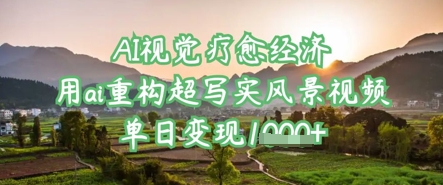 AI视觉疗愈经济：用ai重构超写实风景视频，单日变现多张-生财有术官方网站