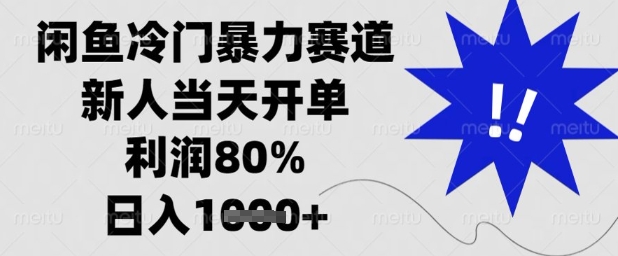 闲鱼冷门暴力赛道，新人当天开单，利润80%，日入1k+【揭秘】-生财有术官方网站