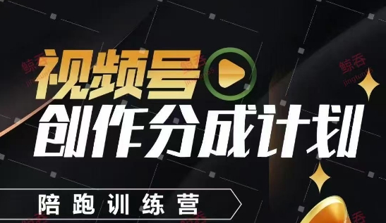 视频号创作分成计划陪跑训练营，手把手教会你如何制作视频，细水长流型项目-生财有术官方网站