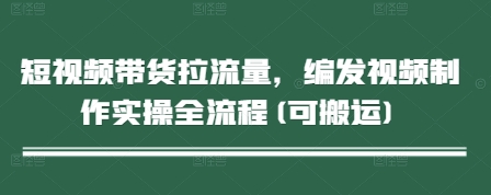 短视频带货拉流量，编发视频制作实操全流程(可搬运)-生财有术官方网站
