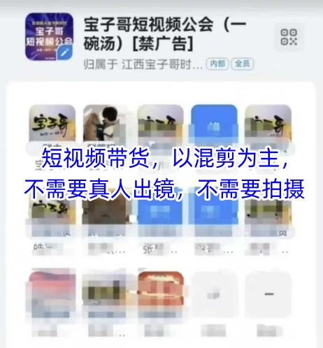 宝子哥头部团队短视频带货，以混剪为主，不需要真人出镜，不需要拍摄-生财有术官方网站