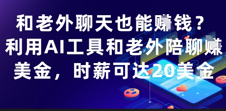 和老外聊天也能挣钱？利用AI工具和老外陪聊挣美金，时薪可达20刀-生财有术官方网站