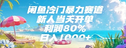 闲鱼冷门暴力赛道，新人当天开单，利润80%，日入几张，长期可做【揭秘】-生财有术官方网站
